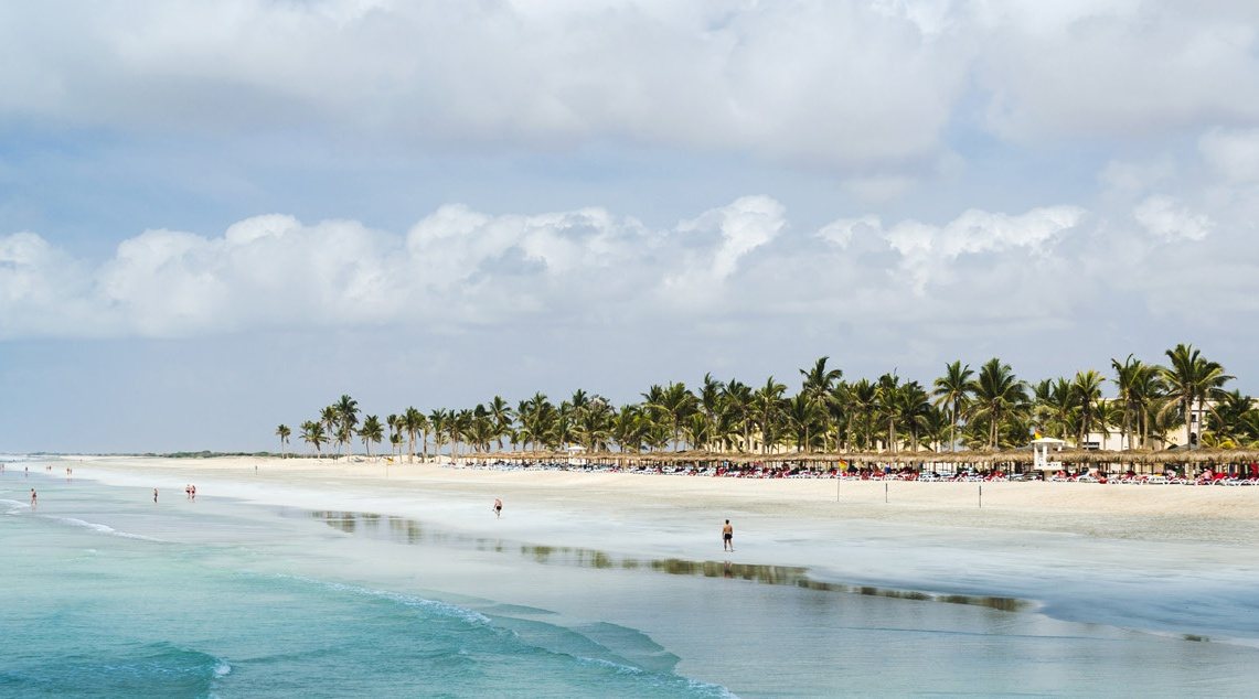 White-sand beach of Hawana Salalah