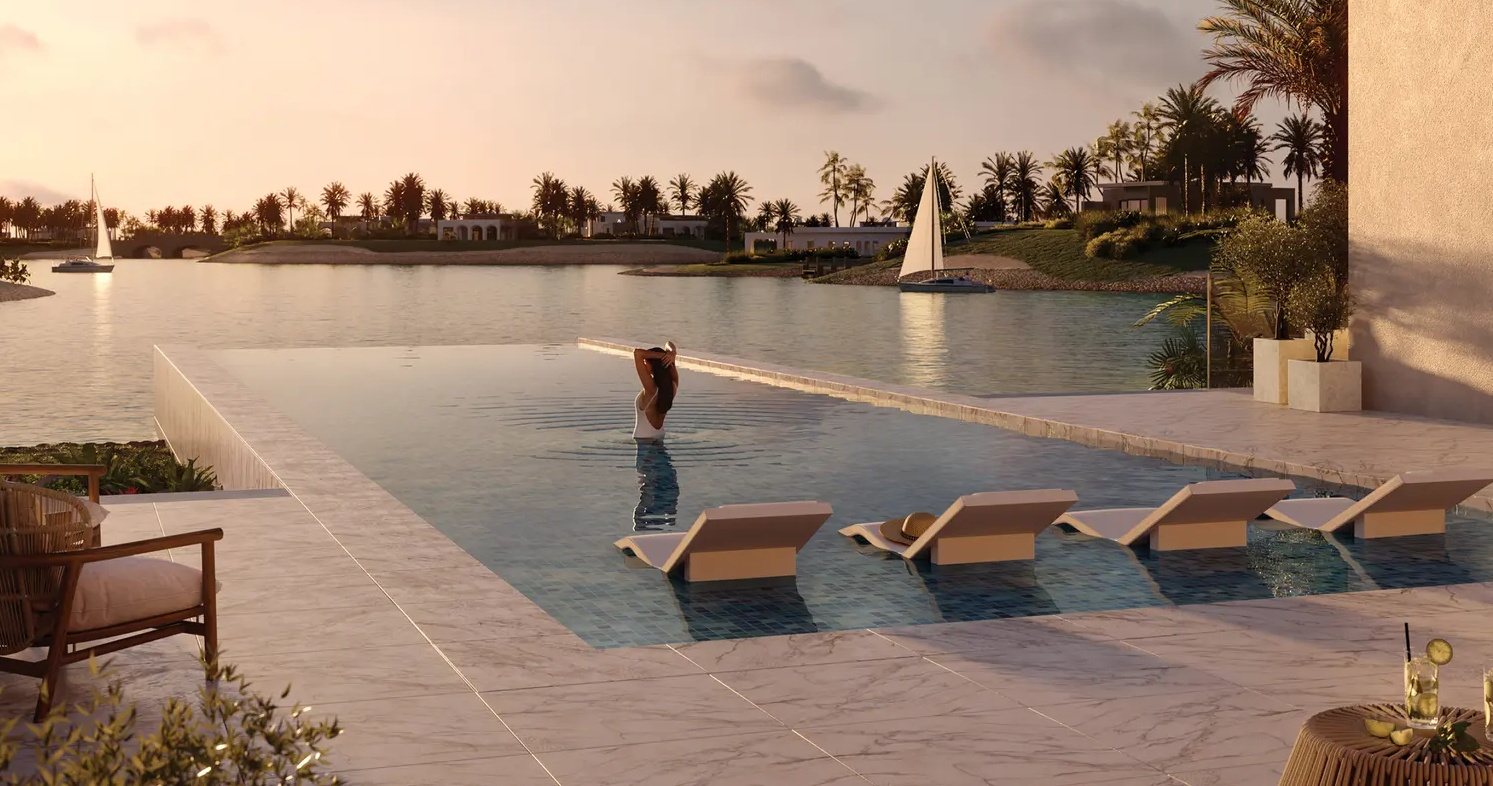 Amazi Hawana Salalah — infinity pool at sunset