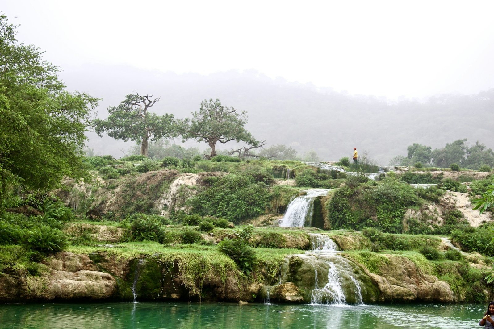 Dhofar in the khareef season — green hills and waterfalls near Salalah