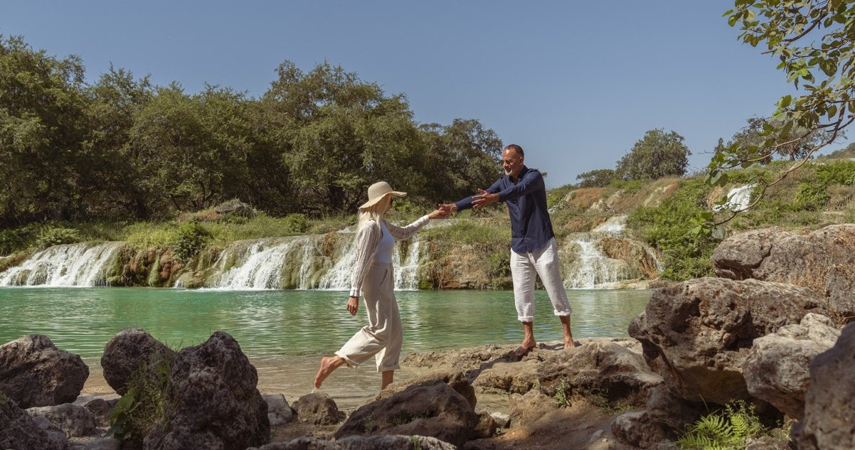 Waterfall in the Dhofar mountains near Salalah
